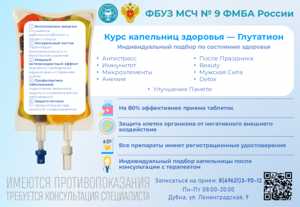 Капельницы здоровья: восстановление, защита и энергия в одном курсе